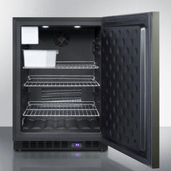Summit 24" Wide Built-In All-Freezer With Icemaker, High-Temperature Alarm, Adjustable Chrome Shelves, Temperature Memory Function, Frost-Free, Open Door Alarm, Built-In Capable, Professional Handle, Fingerprint Resistant - SCFF53BX - The Home Selection