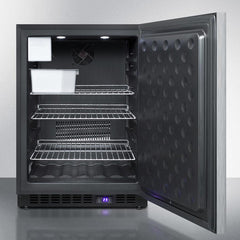 Summit 24" Wide Built-In All-Freezer With Icemaker, High-Temperature Alarm, Adjustable Chrome Shelves, Temperature Memory Function, Frost-Free, Open Door Alarm, Built-In Capable, Professional Handle, Fingerprint Resistant - SCFF53BX - The Home Selection