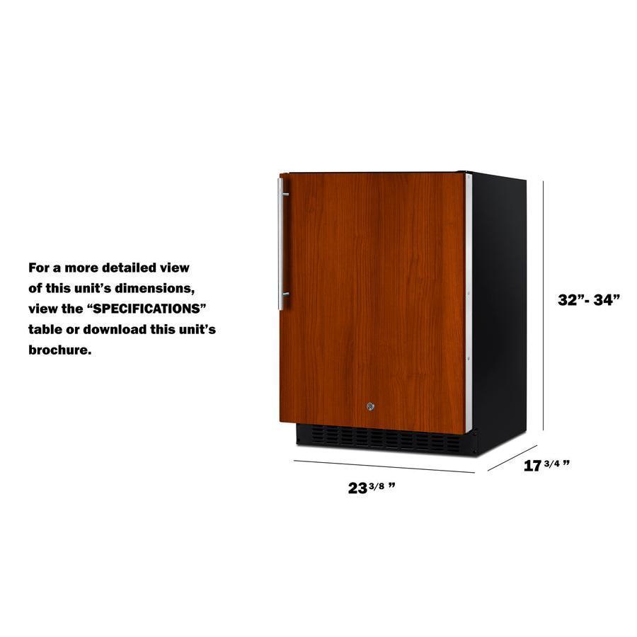 Summit 24" Wide Built-In All-Refrigerator, ADA Compliant with 3.1 cu. ft. Capacity, 3 Chrome Shelves, Right Hinge, with Door Lock, Frost Free Defrost(Panel Not Included) - ASDS2413IF - The Home Selection