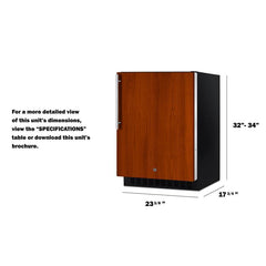 Summit 24" Wide Built-In All-Refrigerator, ADA Compliant with 3.1 cu. ft. Capacity, 3 Chrome Shelves, Right Hinge, with Door Lock, Frost Free Defrost(Panel Not Included) - ASDS2413IF - The Home Selection