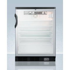 Summit 24" Wide Built-In All-Refrigerator - SCR600BGLBINZ - The Home Selection