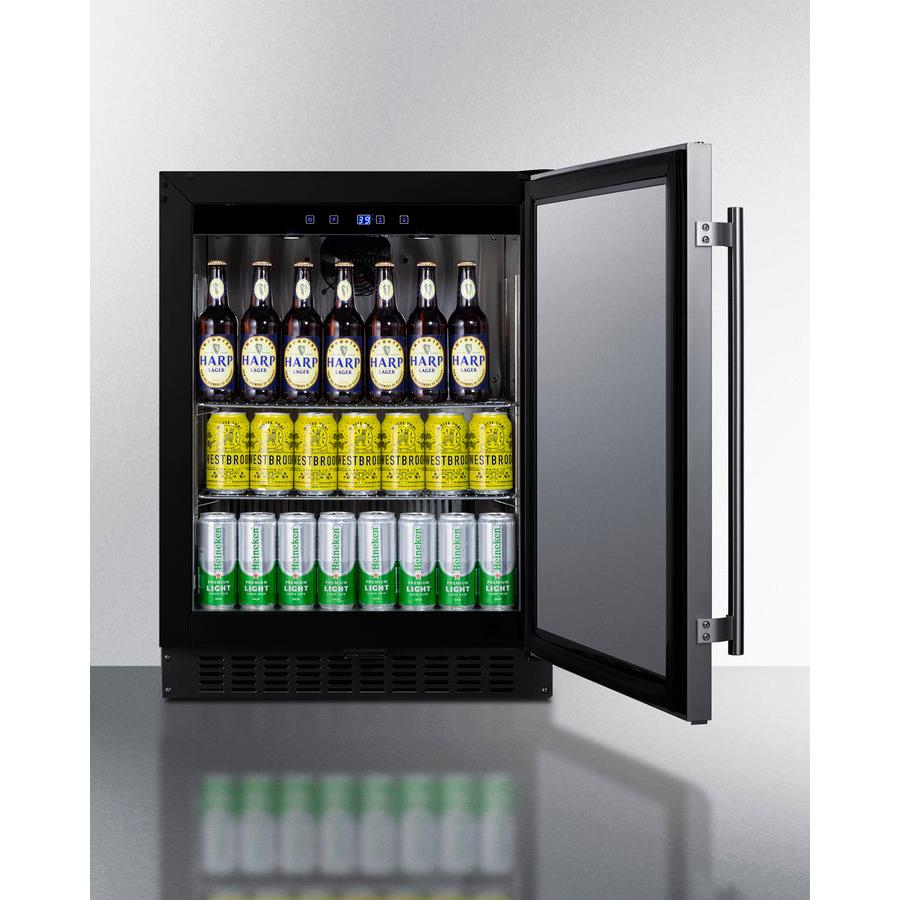 Summit 24" Wide Built-In All-Refrigerator, with 3.1 cu. ft. Capacity, 3 Chrome Shelves, Right Hinge, with Door Lock, Frost Free Defrost ADA Compliant, Frost-Free Operation, Factory Installed Lock, CFC Free - ASDS2413 - The Home Selection