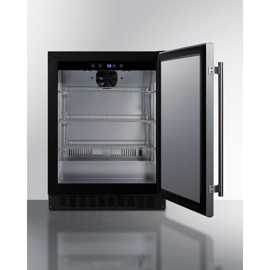 Summit 24" Wide Built-In All-Refrigerator, with 3.1 cu. ft. Capacity, 3 Chrome Shelves, Right Hinge, with Door Lock, Frost Free Defrost ADA Compliant, Frost-Free Operation, Factory Installed Lock, CFC Free - ASDS2413 - The Home Selection