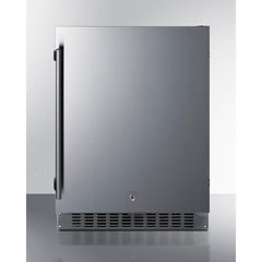 Summit 24" Wide Built-In All-Refrigerator with 3.1 cu. ft. Capacity, ADA Compliant, Digital Thermostat, LED Lighting - ASDS2413CSS - The Home Selection