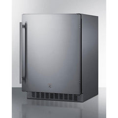Summit 24" Wide Built-In All-Refrigerator with 3.1 cu. ft. Capacity, ADA Compliant, Digital Thermostat, LED Lighting - ASDS2413CSS - The Home Selection