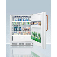 Summit 24" Wide Built-In All-Refrigerator with Antimicrobial Pure Copper Handle, ADA Compliant - FF6LWBI7TBCADA - The Home Selection
