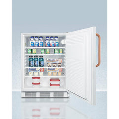 Summit 24" Wide Built-In All-Refrigerator with Antimicrobial Pure Copper Handle, ADA Compliant - FF7LWBITBCADA - The Home Selection