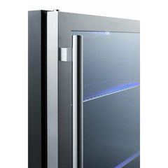 Summit 24" Wide Built-In Beverage Cooler with 4.2 Cu. Ft. Capacity, Adjustable Shelves, Lock, Double Pane Tempered Glass Door - SCR2466B - The Home Selection