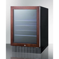 Summit 24" Wide Built-In Beverage Cooler with 4.2 Cu. Ft. Capacity, Adjustable Shelves, Lock, Double Pane Tempered Glass Door - SCR2466B - The Home Selection