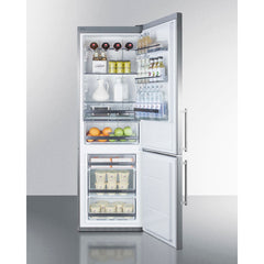 Summit 24" Wide Built-In Bottom Freezer Refrigerator - FFBF249SSBI - The Home Selection