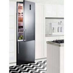 Summit 24" Wide Built-In Bottom Freezer Refrigerator With Icemaker - FFBF249SSBIIM - The Home Selection