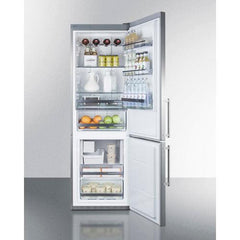 Summit 24" Wide Built-In Bottom Freezer Refrigerator With Icemaker - FFBF249SSBIIM - The Home Selection