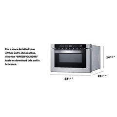 Summit 24" Wide Built-In Drawer Microwave - MDR245SS - The Home Selection