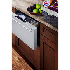 Summit 24" Wide Built-In Drawer Refrigerator with 2 cu. ft. Capacity, Frost Free Defrost, 304 Grade Stainless Steel, Sabbath Mode, LED Lighting - SDR24 - The Home Selection