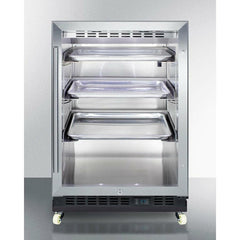 Summit 24" Wide Built-In Mini Reach-In Beverage Center with Dolly - SCR610BLRI - The Home Selection