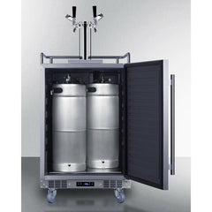 Summit 24" Wide Built-In Outdoor Commercial Beer Kegerator - BC74OSCOM - The Home Selection