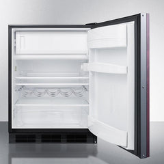 Summit 24" Wide Built-In Refrigerator-Freezer with 5.1 cu. ft. Capacity, 2 Glass Shelves, Crisper Drawer, Cycle Defrost, CFC Free, Wine Shelf, Adjustable Glass Shelves, Adjustable Thermostat, Cycle Defrost, Dual Evaporator Cooling - CT663BKBI - The Home Selection