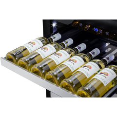 Summit 24" Wide Built-In Wine Cellar, ADA Compliant with 33 Bottle Capacity, Right Hinge, Glass Door, With Lock, 6 Extension Wine Racks, Digital Control, LED Light, Compressor Cooling, Factory Installed Lock, CFC Free, Sabbath Mode - ASDW2412 - The Home Selection