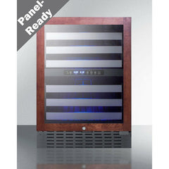 Summit 24" Wide Built-In Wine Cellar with 46 Bottle Capacity, Right Hinge, Glass Door, With Lock, 6 Extension Wine Racks, Digital Control, LED Light, Compressor Cooling, ETL Approved, CFC Free, Automatic Defrost - SWC532BLBIST - The Home Selection