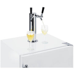 Summit 24" Wide Built-In Wine Kegerator, ADA Compliant with 5.5 cu. ft. Capacity, Dual Tap Kit, Adjustable Thermostat, Automatic Defrost - SBC58WHBIADAWKDTWIN - The Home Selection
