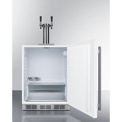Summit 24" Wide Built-In Wine Kegerator, ADA Compliant with 5.5 cu. ft. Capacity, Dual Tap Kit, Adjustable Thermostat, Automatic Defrost - SBC58WHBIADAWKDTWIN - The Home Selection
