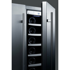 Summit 24" Wide Built-In Wine/Beverage Center with 5.1 cu. ft. Capacity Lock, 9 Shelves - CL64FDSS - The Home Selection