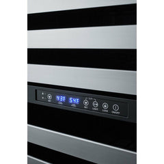 Summit 24" Wide Combination Dual-Zone Wine Cellar and 2-Drawer Refrigerator-Freezer (Panels Not Included) with 6 Right Hinge, with Door Lock, Automatic Defrost, CFC Free, LED Lighting, Double Pane Tempered Glass Door - SWCDRF24 - The Home Selection