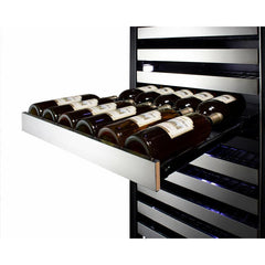 Summit 24" Wide Dual-Zone Wine Cellar with 163 Bottle Capacity, With Lock, 13 Extension Wine Racks, Digital Control, LED Light, Compressor Cooling, ETL Approved, CFC Free, High/Low Temperature Alarm, Double Pane Tempered Glass Door - SWCP2163 - The Home Selection