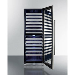 Summit 24" Wide Dual-Zone Wine Cellar with 163 Bottle Capacity, With Lock, 13 Extension Wine Racks, Digital Control, LED Light, Compressor Cooling, ETL Approved, CFC Free, High/Low Temperature Alarm, Double Pane Tempered Glass Door - SWCP2163 - The Home Selection