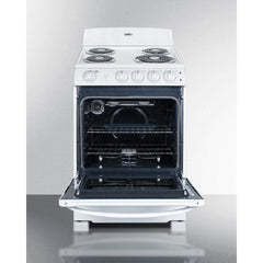 Summit 24" Wide Electric Coil Range - RE2411W - The Home Selection