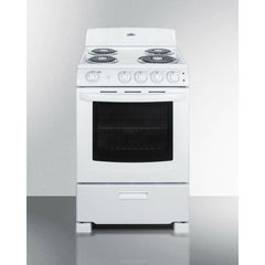 Summit 24" Wide Electric Coil Range - RE2411W - The Home Selection