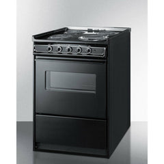 Summit 24" Wide Electric Coil Range with 4 Elements, 2.92 cu. ft. Total Oven Capacity, Storage Drawer, ADA Compliant, Storage Drawer - TEM610CRW - The Home Selection