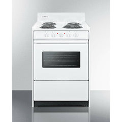 Summit 24" Wide Electric Coil Top Range with 4 Coil Elements, 2.92 cu. ft. Total Oven Capacity, Storage Drawer, ADA Compliant - WEM610 - The Home Selection
