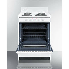 Summit 24" Wide Electric Coil Top Range with 4 Coil Elements, 2.92 cu. ft. Total Oven Capacity, Storage Drawer, ADA Compliant - WEM610 - The Home Selection