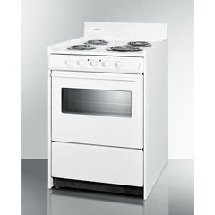 Summit 24" Wide Electric Coil Top Range with 4 Coil Elements, 2.92 cu. ft. Total Oven Capacity, Storage Drawer, ADA Compliant - WEM610 - The Home Selection