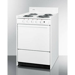 Summit 24" Wide Electric Coil Top Range with 4 Coil Elements, 2.92 cu. ft. Total Oven Capacity, Storage Drawer - WEM6171Q - The Home Selection