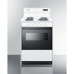 Summit 24" Wide Electric Coil Top Range with 4 Coil Elements, 2.92 cu. ft. Total Oven Capacity, Viewing Window, Storage Drawer - WEM630 - The Home Selection