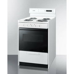 Summit 24" Wide Electric Coil Top Range with 4 Coil Elements, 2.92 cu. ft. Total Oven Capacity, Viewing Window, Storage Drawer - WEM630 - The Home Selection