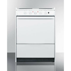 Summit 24" Wide Electric Coil Top Range with 4 Elements, 2.92 cu. ft. Total Oven Capacity, Storage Drawer, ADA Compliant, Storage Drawer - WEM610R - The Home Selection