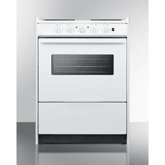 Summit 24" Wide Electric Coil Top Range with 4 Elements, 2.92 cu. ft. Total Oven Capacity, Storage Drawer, ADA Compliant, Storage Drawer - WEM610R - The Home Selection