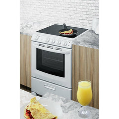 Summit 24" Wide Electric Smooth-Top Range - REX24 - The Home Selection