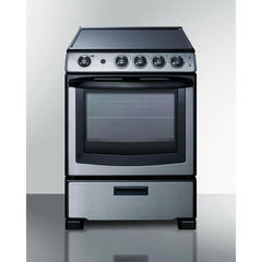 Summit 24" Wide Electric Smooth-Top Range - REX24 - The Home Selection