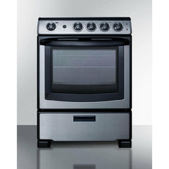 Summit 24" Wide Electric Smooth-Top Range - REX24 - The Home Selection