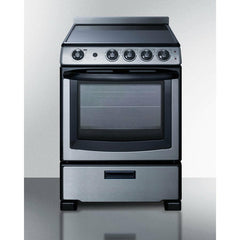 Summit 24" Wide Electric Smooth-Top Range - REX24 - The Home Selection