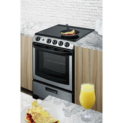 Summit 24" Wide Electric Smooth-Top Range - REX24 - The Home Selection