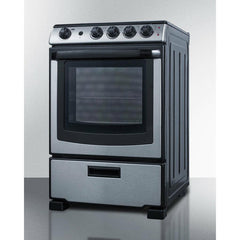 Summit 24" Wide Electric Smooth-Top Range - REX24 - The Home Selection