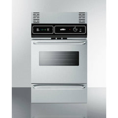 Summit 24" Wide Electric Wall Oven with Storage Drawer, 2 Oven Racks, LP Convertible - TEM7 - The Home Selection