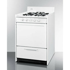 Summit 24" Wide Gas Range with 4 Open Burners, 2.92 cu ft Oven, Broiler Drawer, Electronic Ignition, Porcelain Construction - WNM610 - The Home Selection