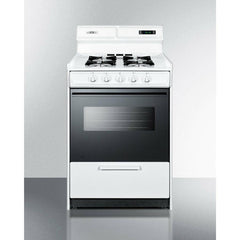 Summit 24" Wide Gas Range with Natural Gas, 4 Open Burners, 2.92 cu. ft. Total Oven Capacity, Viewing Window, Broiler Drawer - WNM6307 - The Home Selection