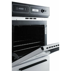 Summit 24" Wide Gas Wall Oven with Broiler Drawer, 2 Oven Racks, Timer, LP Convertible in White - WTM7212KW - The Home Selection